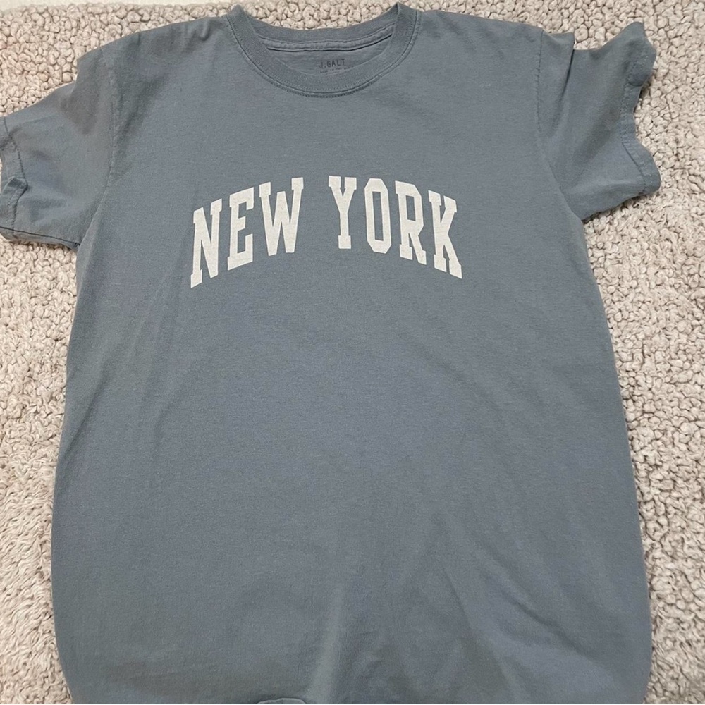 John galt New York light blue t shirt one size